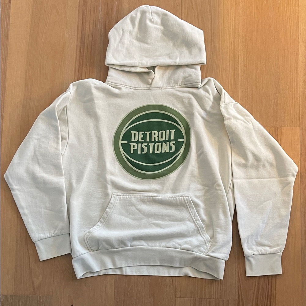 Light Green Detroit Pistons NBA Hoodie L